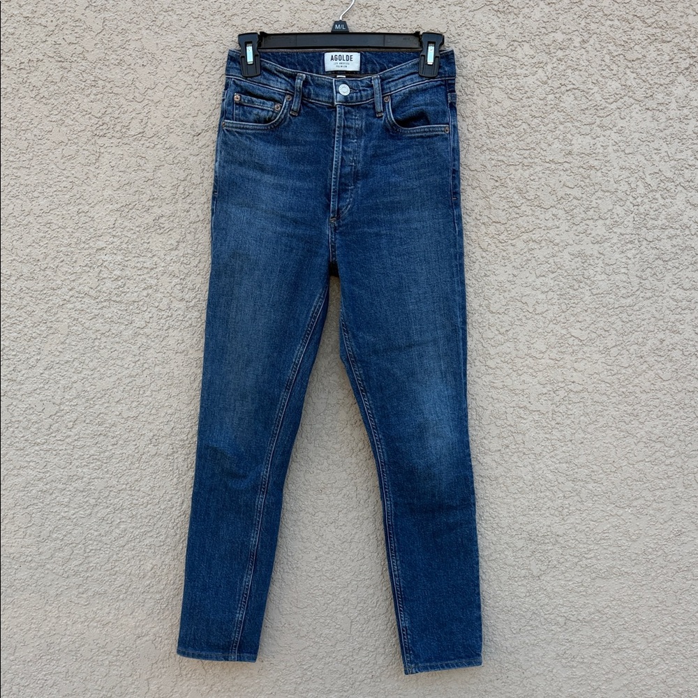 Agolde Women's Skinny Jeans in Dark Blue